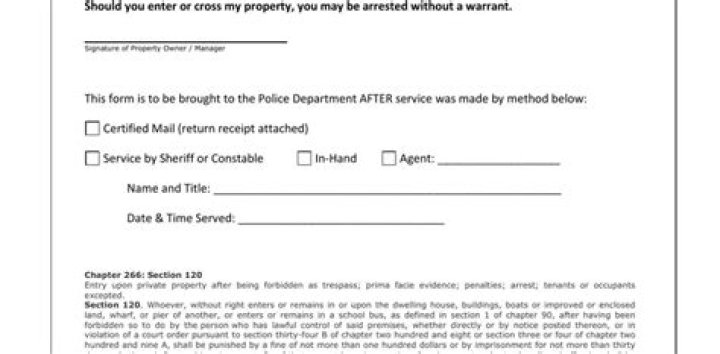 How To Get A No Trespass Order In Washington State