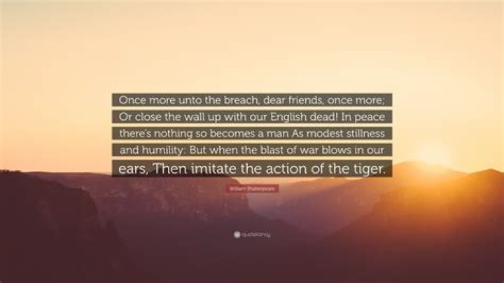 Once more to the breach Intro