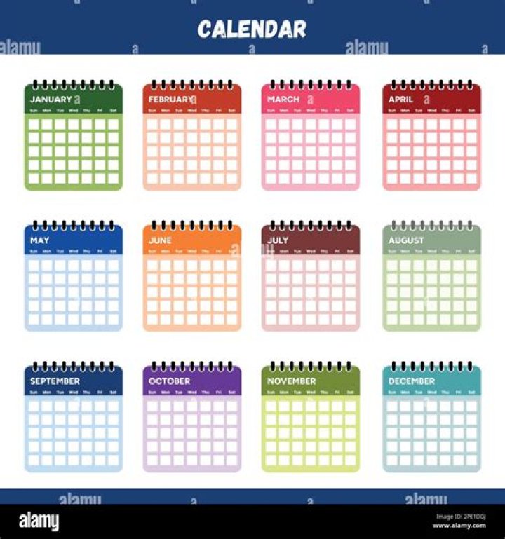 The 12 Months Of The Year